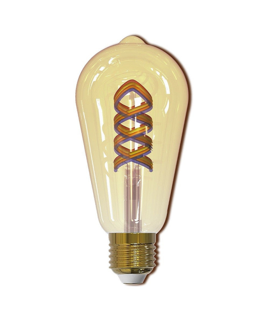 Lampadina A Filamento Led Intelligente Wifi St64-sf E27 4,9w 1800lm Alexa Google         
