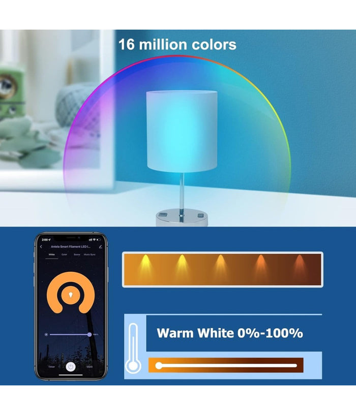 Lampadina A Filamento Led Intelligente Wifi St64-sf E27 4,9w 1800lm Alexa Google         