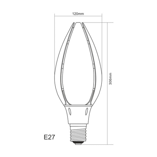 Lampadina a led 80W E27-E40 2200K per lampioni stradali