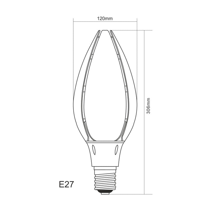 Lampadina a led 80W E27-E40 2200K per lampioni stradali