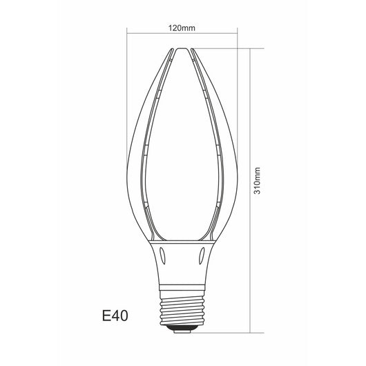 Lampadina a led 85W E40 per campane industriali 2700k