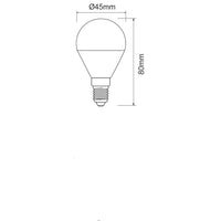 Lampadina a led a bulbo piccolo 5W E14 3000K