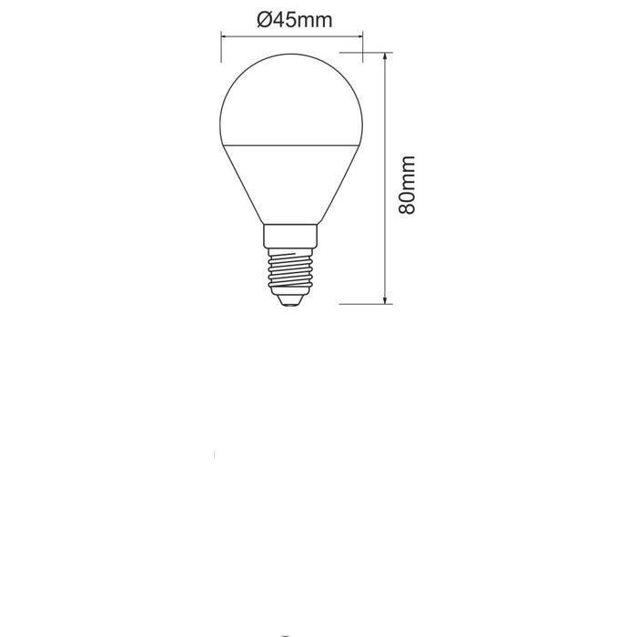 Lampadina a led a bulbo piccolo 5W E14 3000K