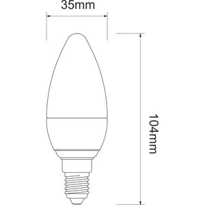 Lampadina a led a oliva opaca 5,5W E14 3000K