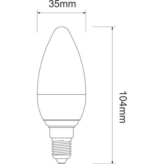 Lampadina a led a oliva opaca 5,5W E14 3000K