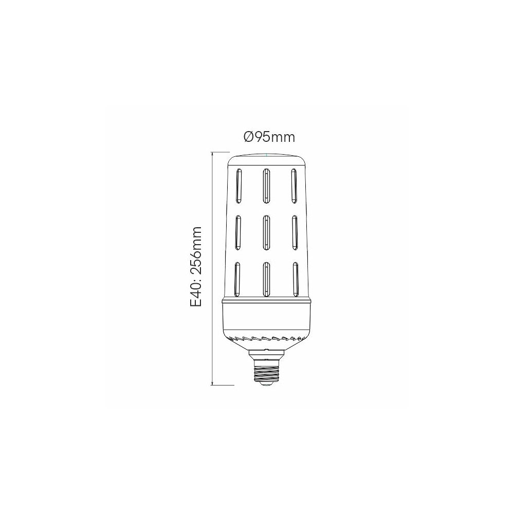 Lampadina a led ad alta potenza ARIA 50W E40 5400lumen - Luce Calda 2700K