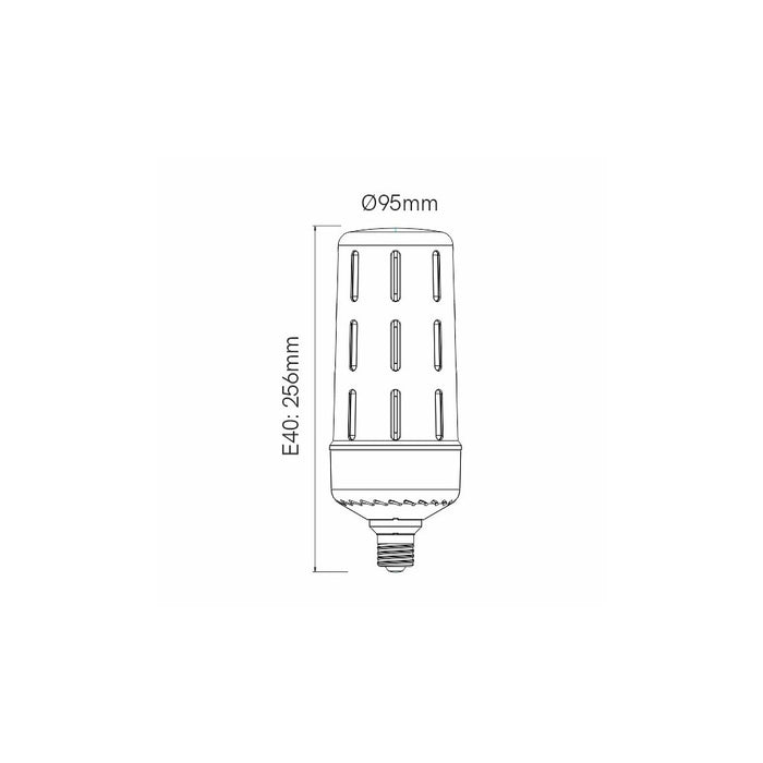 Lampadina a led ad alta potenza ARIA 50W E40 5400lumen - Luce Calda 2700K
