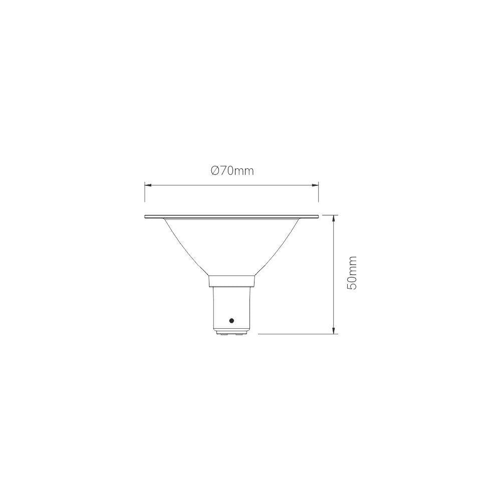 Lampadina a led AR70 BA15d 7W 12V 2700K 500lumen