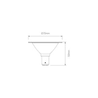 Lampadina a led AR70 BA15d 7W 12V 2700K 500lumen