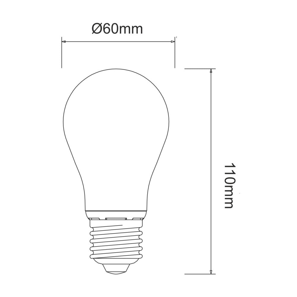 Lampadina a led classica 9W E27 3000K