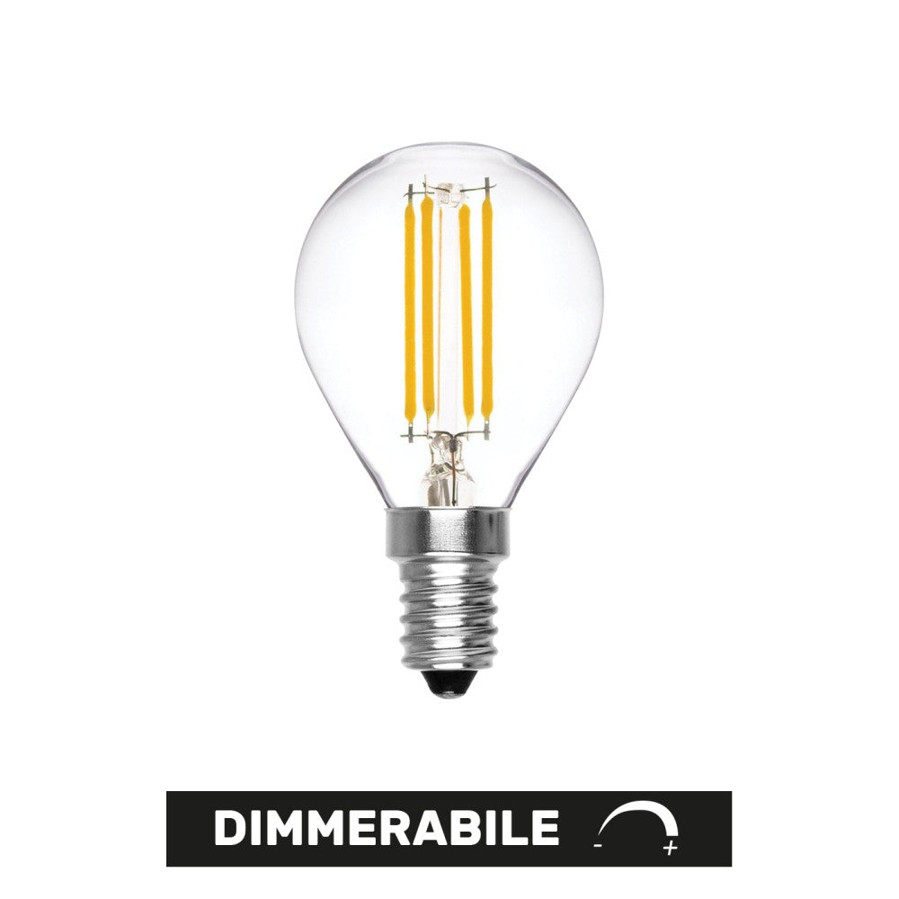 Lampadina a Led Mini Sfera Dimmerabile 6W 2700K E14