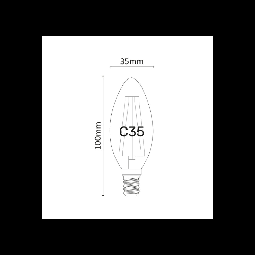 Lampadina a Led Oliva Dimmerabile 6W 2700K E14