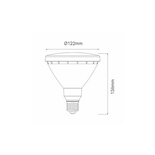 Lampadina a led PAR38 15W E27 Riflettore parabolico Verde
