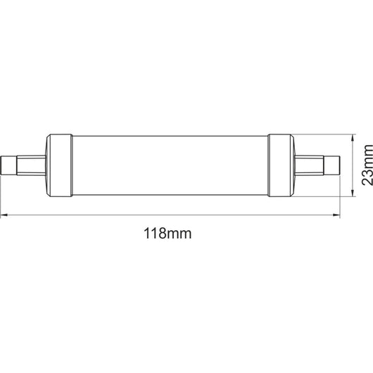 Lampadina a led R7s Dimmerabile 118mm 11W ø23mm 1280lumen 3000k