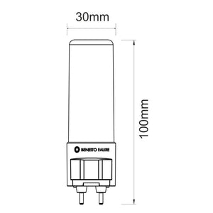 Lampadina a led Tubolare G12 10W 3000K HQI