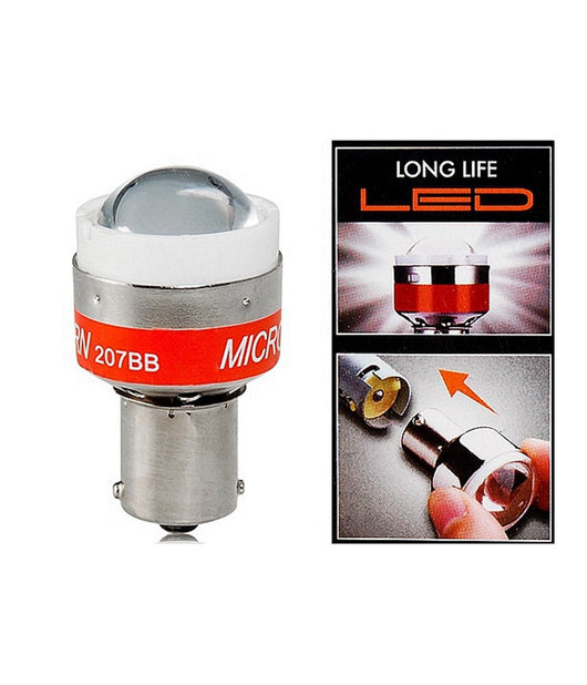 Lampadina Auto 12v Led Bianca 1156 Ba15s P21w Segnalazione Acustica Retromarcia         