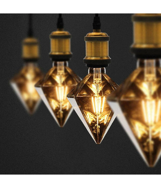 Lampadina Filamento Prisma Ambra E27 4watt Stile Vintage Retro Decorativa Tri-oc         