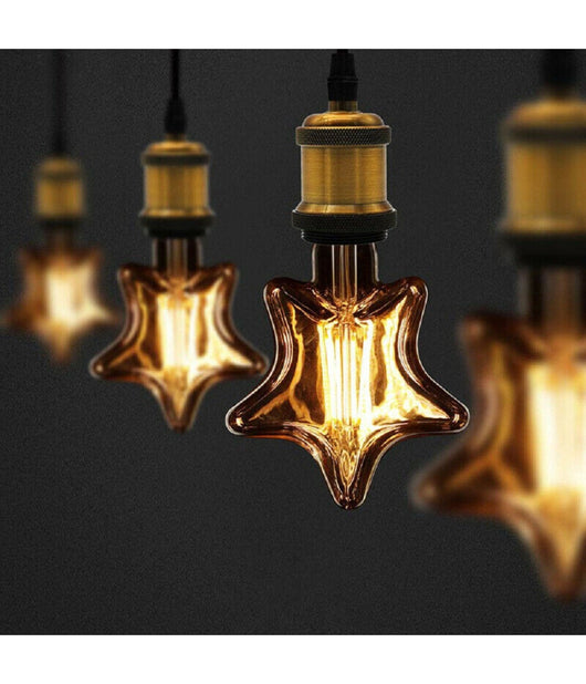 Lampadina Filamento Stella Ambra E27 4 Watt Stile Vintage Retro Decorativa St-oc         