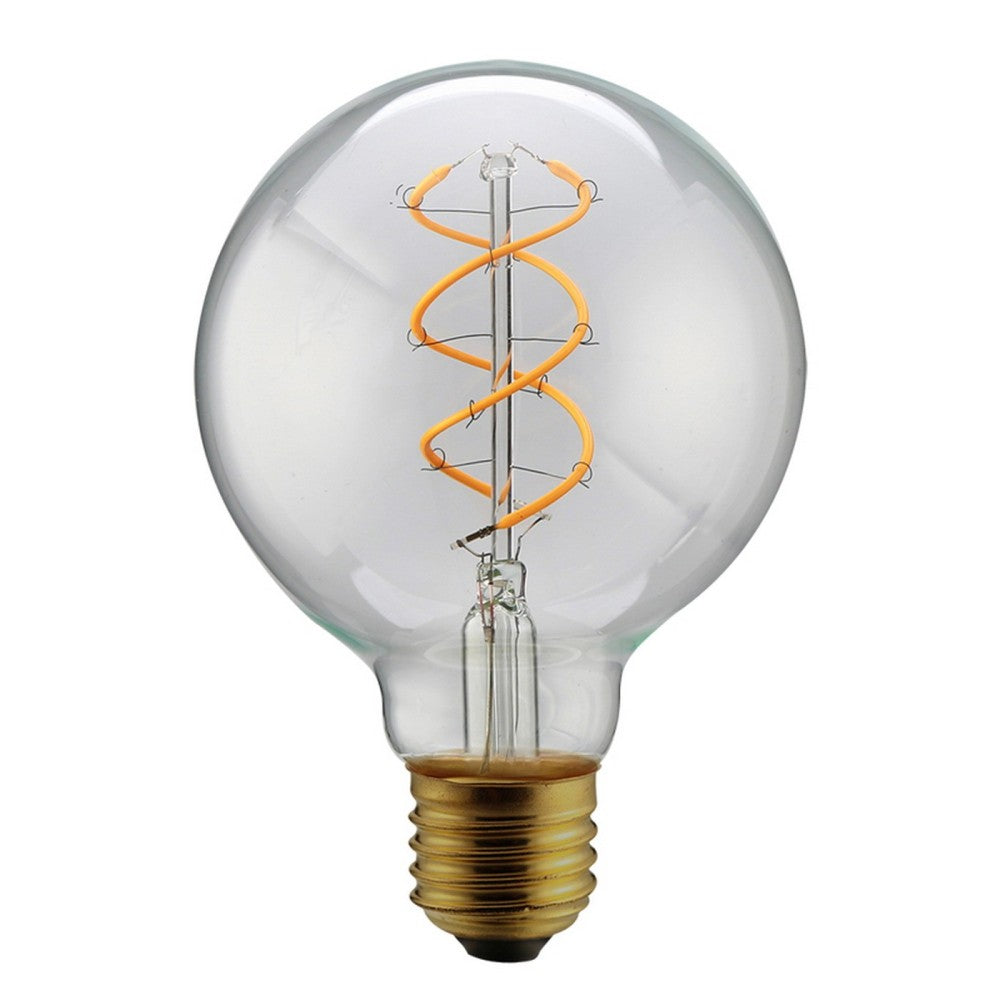 Lampadina globo a led trasparente con filamento a spirale 5W 2200K G125