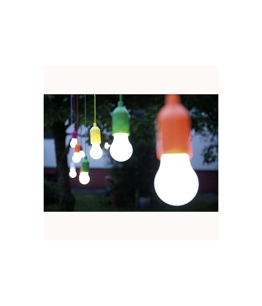 Lampadina Lampada Luce A Led A Batterie Portatile Antiurto Con Corda Senza Fili         