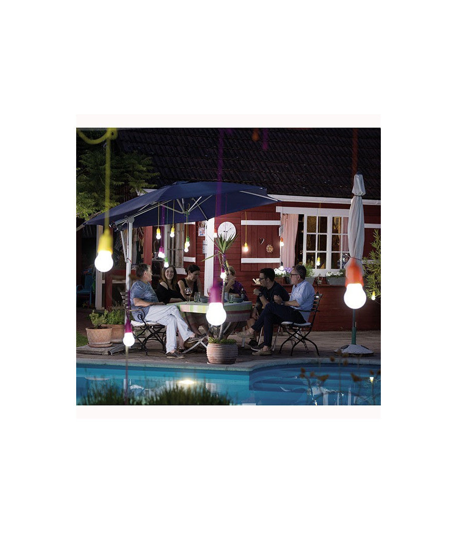 Lampadina Lampada Luce A Led A Batterie Portatile Antiurto Con Corda Senza Fili         