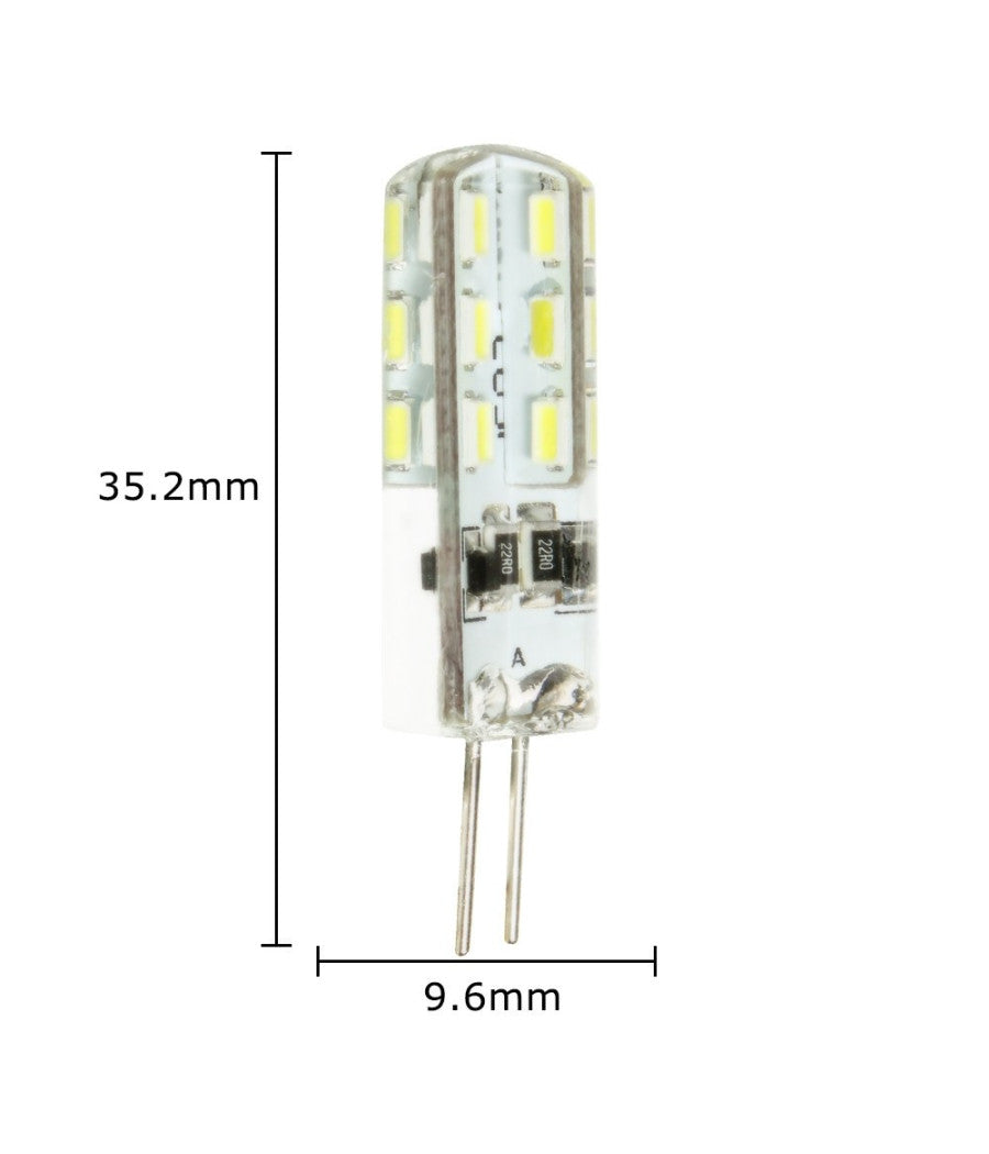 Lampadina Led 3w 24 Smd G4 3014 Attacco A Spillo Luce Bianca Calda Fredda 12v  -bianco Caldo      -