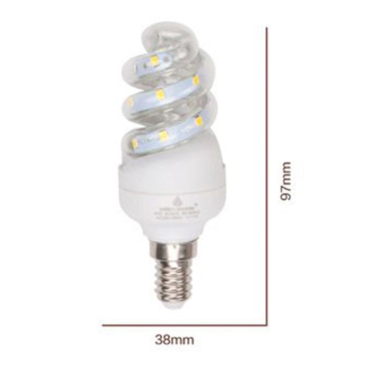Trade Shop - Lampadina Led 3w E14 285 Lm Spirale Luce Calda 3000k Naturale 4000k Fredda 6500k         