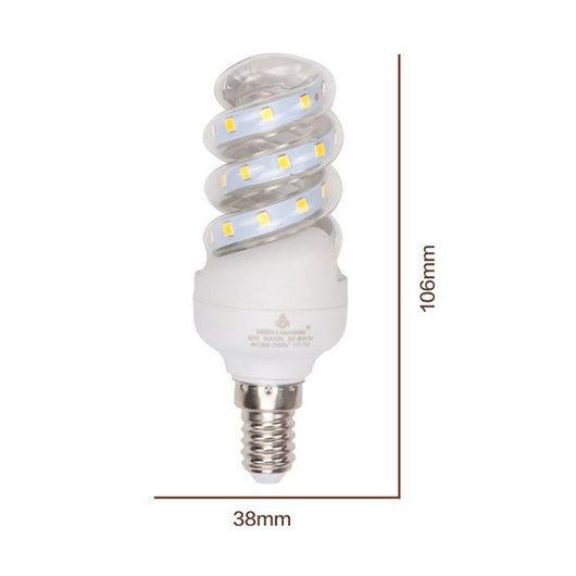 Trade Shop - Lampadina Led 5 W E14 475lm Spirale Luce Calda 3000k Naturale 4000k Fredda 6500k         