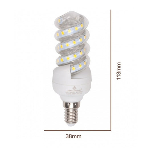 Trade Shop - Lampadina Led 9w E14 855 Lm Spirale Luce Calda 3000k Naturale 4000k Fredda 6500k  -bianco Naturale      -