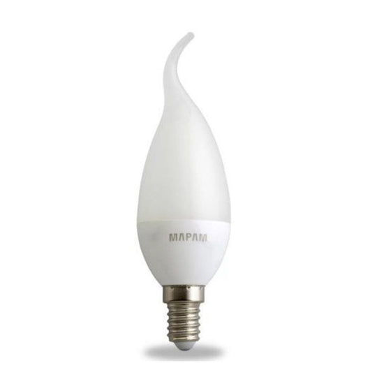 Trade Shop - Lampadina Led A Candela Opaca E14 5 Watt Luce Naturale 4500k Alta Qualità 00401         