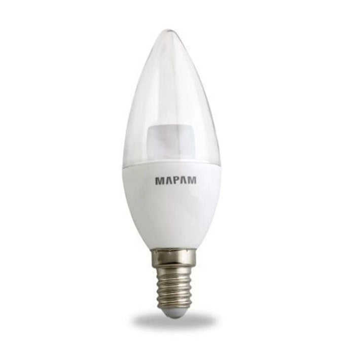 Trade Shop - Lampadina Led A Oliva Trasparente E14 5watt Luce Fredda 6500k Alta Qualità 00265         