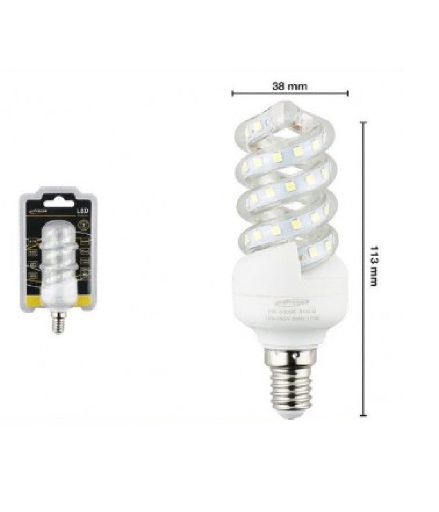 Trade Shop - Lampadina Led A Spirale E14 9 W Luce Bianca Fredda Calda Naturale 56d S-05t -