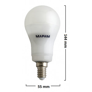 Trade Shop - Lampadina Led Attacco E14 Bulbo A55 7 Watt Luce Calda 3000k Alta Qualità 00074         