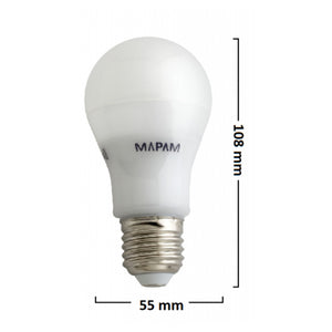 Trade Shop - Lampadina Led Attacco E27 Bulbo A55 7w Globo Luce Fredda 6500k Alta Qualità 00067         