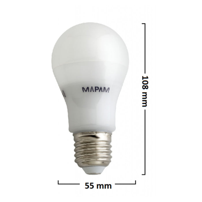 Trade Shop - Lampadina Led Attacco E27 Bulbo A55 7w Globo Luce Fredda 6500k Alta Qualità 00067         
