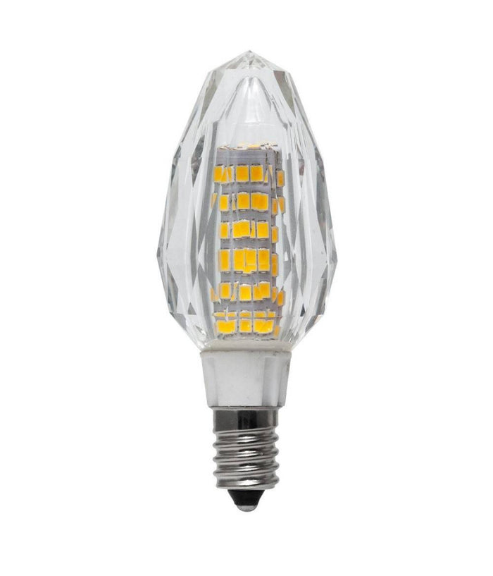 Lampadina Led Candela E14 Vetro Cristallo Lampada 7w 230v Luce 3000k 4000k 6000k  -bianco Caldo      -