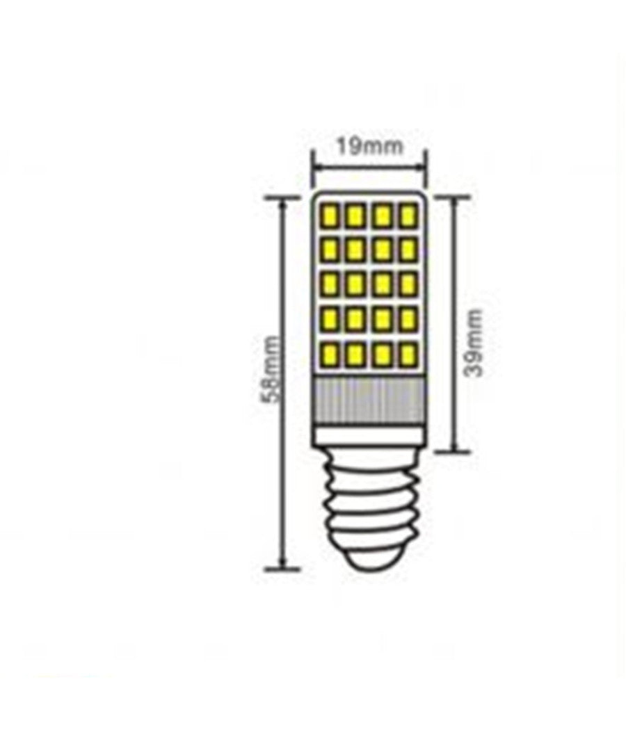 Lampadina Led E14 4.9w 600lm Tubolare Luce 3000k 6500k 4000k Sparac-e14-4.9w-ce2         
