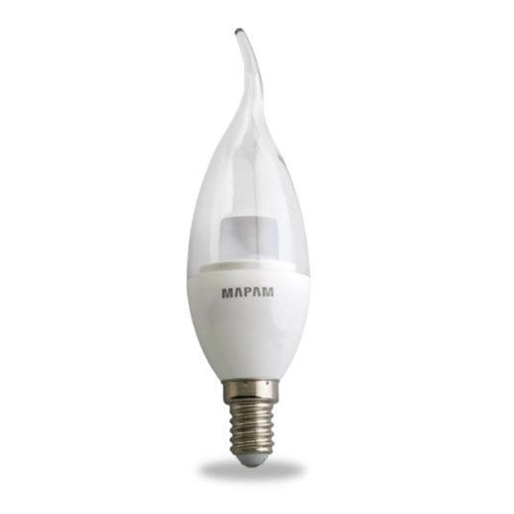 Trade Shop - Lampadina Led E14 Candela Trasparente 5 Watt Luce Fredda 6500k Alta Qualità 00289         