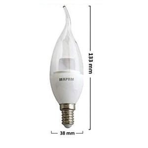 Trade Shop - Lampadina Led E14 Candela Trasparente 5watt Luce Naturale 4500k Alta Qualità 00425         
