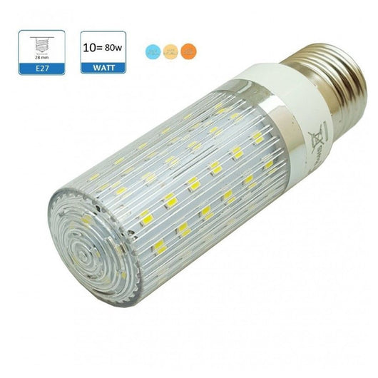 Trade Shop - Lampadina Led E27 10w Tubo Mais Luce Calda 3000k Naturale 4000k Illuminazione Led  -bianco Caldo      -