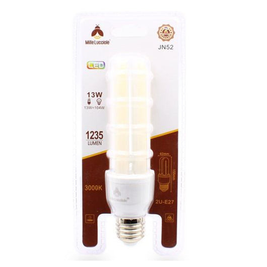 Trade Shop - Lampadina Led E27 13w 2u Tubolare Opaca Luce Calda 3000k Naturale 4000k Fredda 6500k         