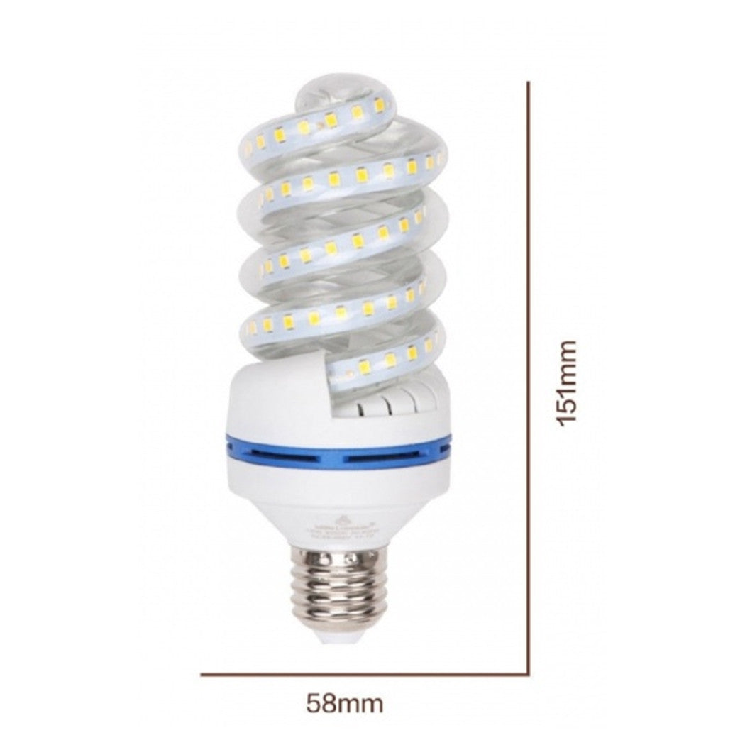 Trade Shop - Lampadina Led E27 15w 1425lm Tortiglione Vortice Spirale Luce Naturale Calda Fredda         