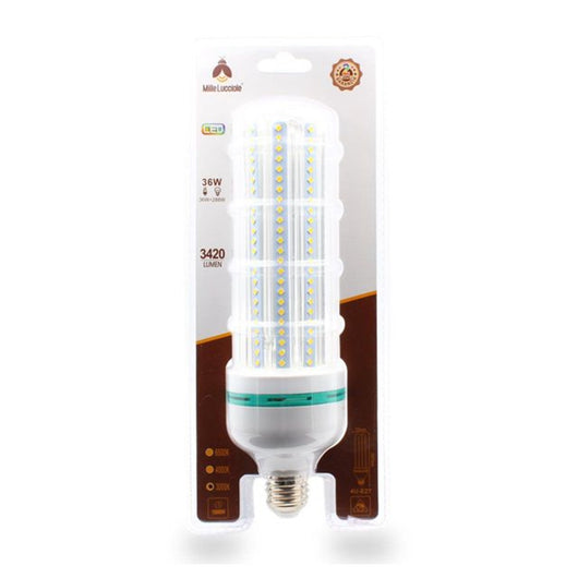 Trade Shop - Lampadina Led E27 36w 4u 3420lm Tubolare Tubo Lineare Luce Fredda Naturale Calda         
