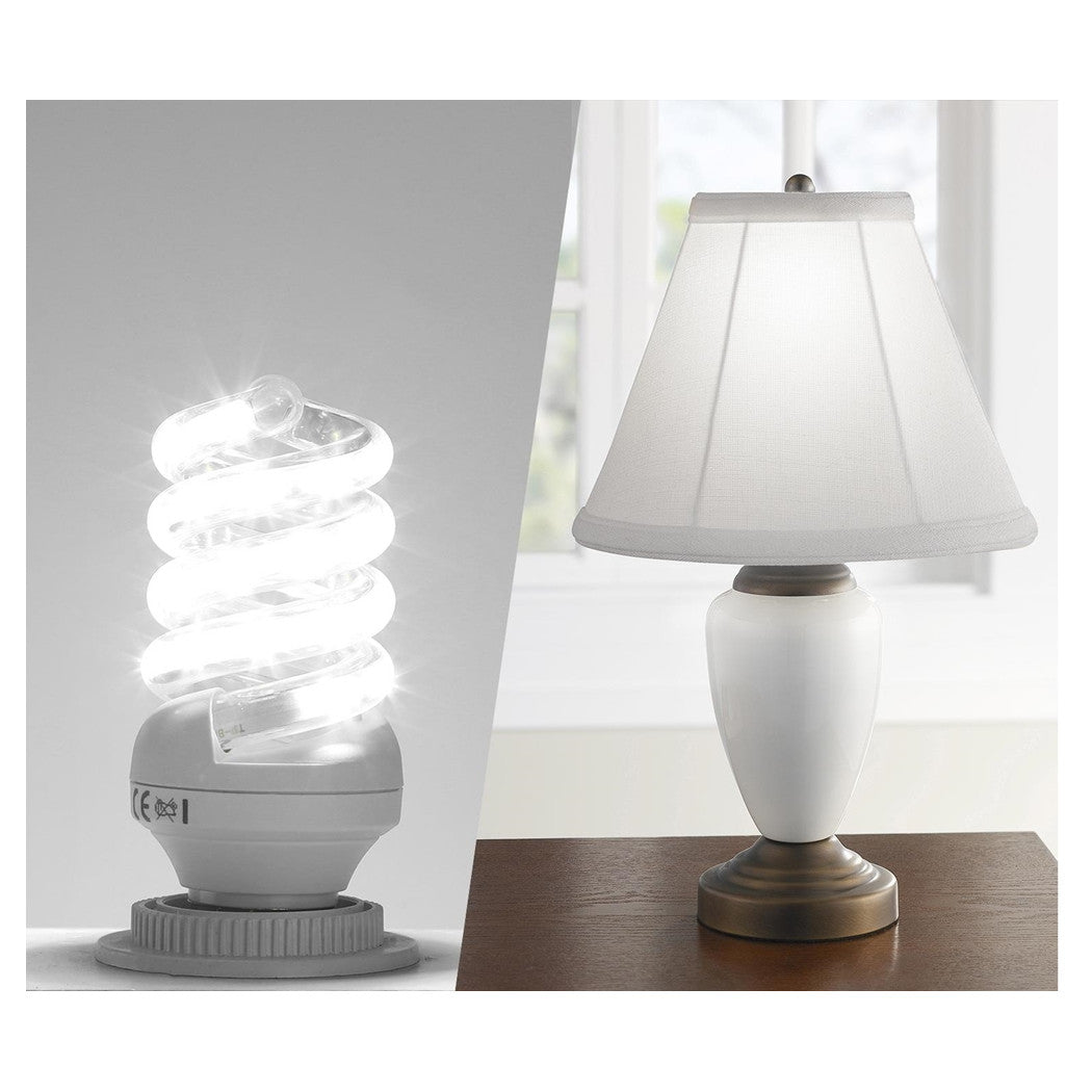 Trade Shop - Lampadina Led E27 5w 475lm Tortiglione Vortice Spirale Luce Fredda Naturale Calda  -bianco Freddo      -