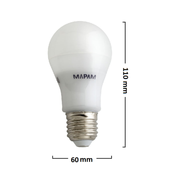 Trade Shop - Lampadina Led E27 Bulbo A60 9w Attacco Grande Globo Luce Naturale Alta Qualità 00333         