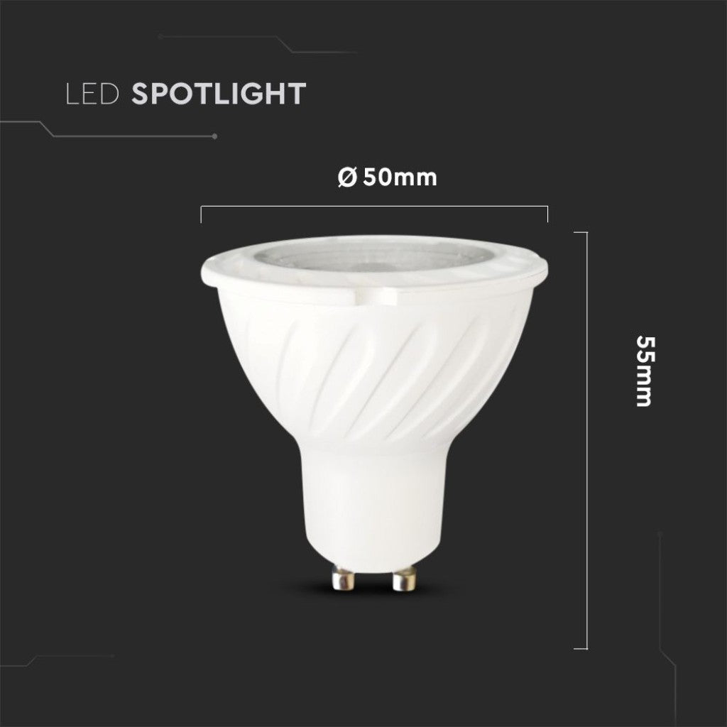 LAMPADINA LED GU10 6W FARETTO SPOTLIGHT SMD CHIP SAMSUNG LUCE CALDA  VT-277 - V-TAC