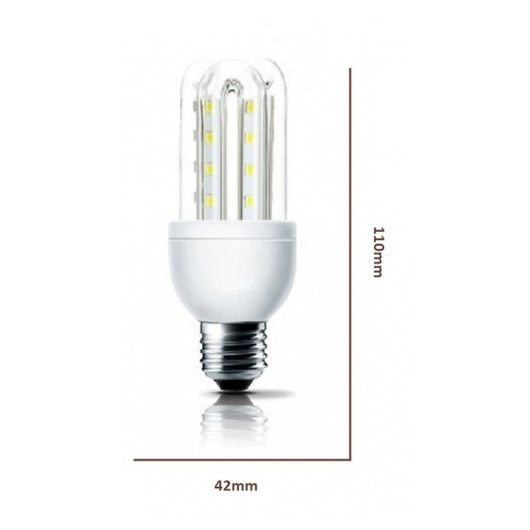 Trade Shop - Lampadina Led Jn19 Attacco E27 5w 3u Luce Calda 3000k Tubolare Lineare 475lm 87279         