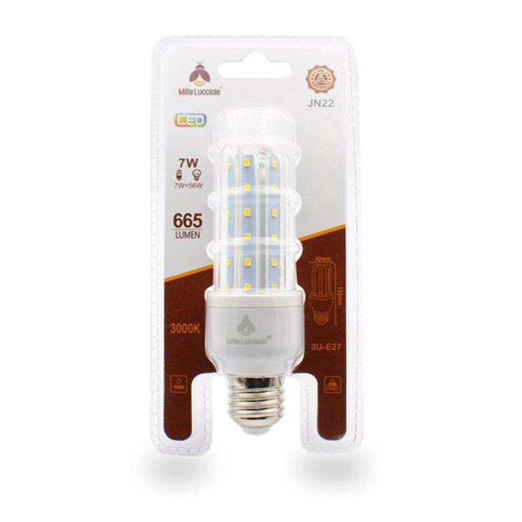 Trade Shop - Lampadina Led Jn22 Attacco E27 7w 3u Luce Calda 3000k Tubolare Lineare 665lm 87309         