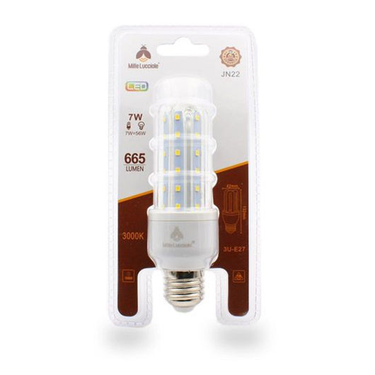 Trade Shop - Lampadina Led Jn22 Attacco E27 7w 3u Luce Calda 3000k Tubolare Lineare 665lm 87309         
