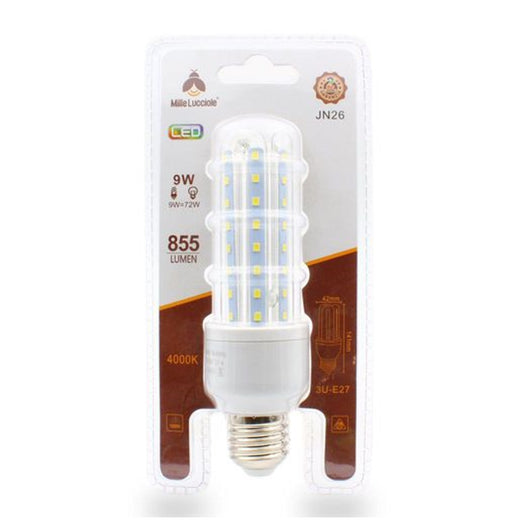 Trade Shop - Lampadina Led Jn26 Attacco E27 9w 3u Luce Naturale 4000k Tubolare Lineare 855lm 87347         